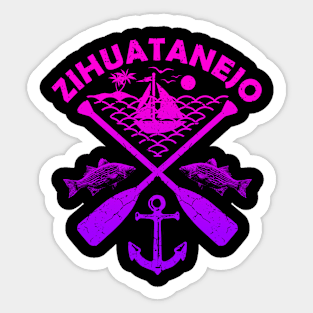 Zihuatanejo Beach, Mexico, Boat Paddle Sticker